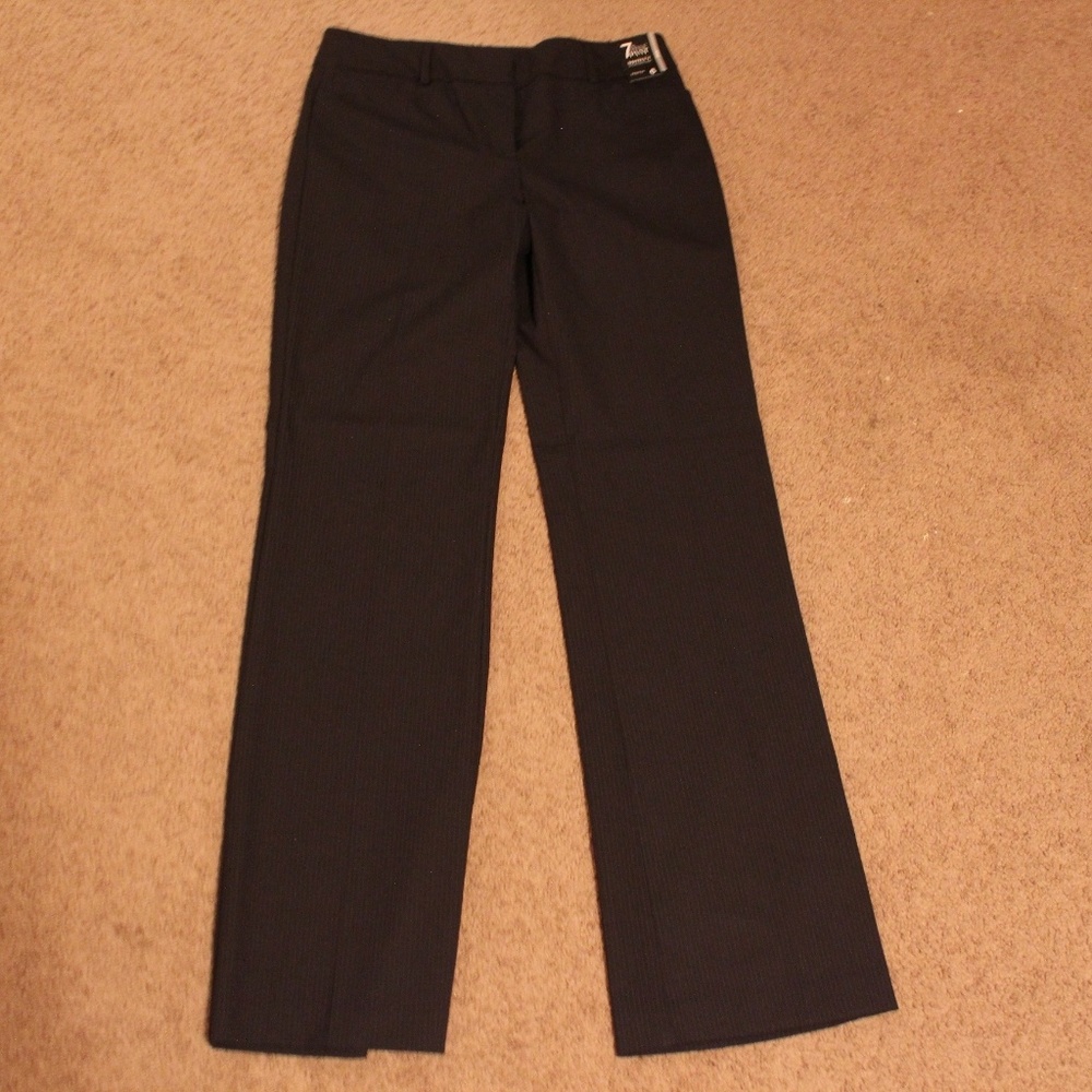 Navy Pinstripe Slacks (Tall)